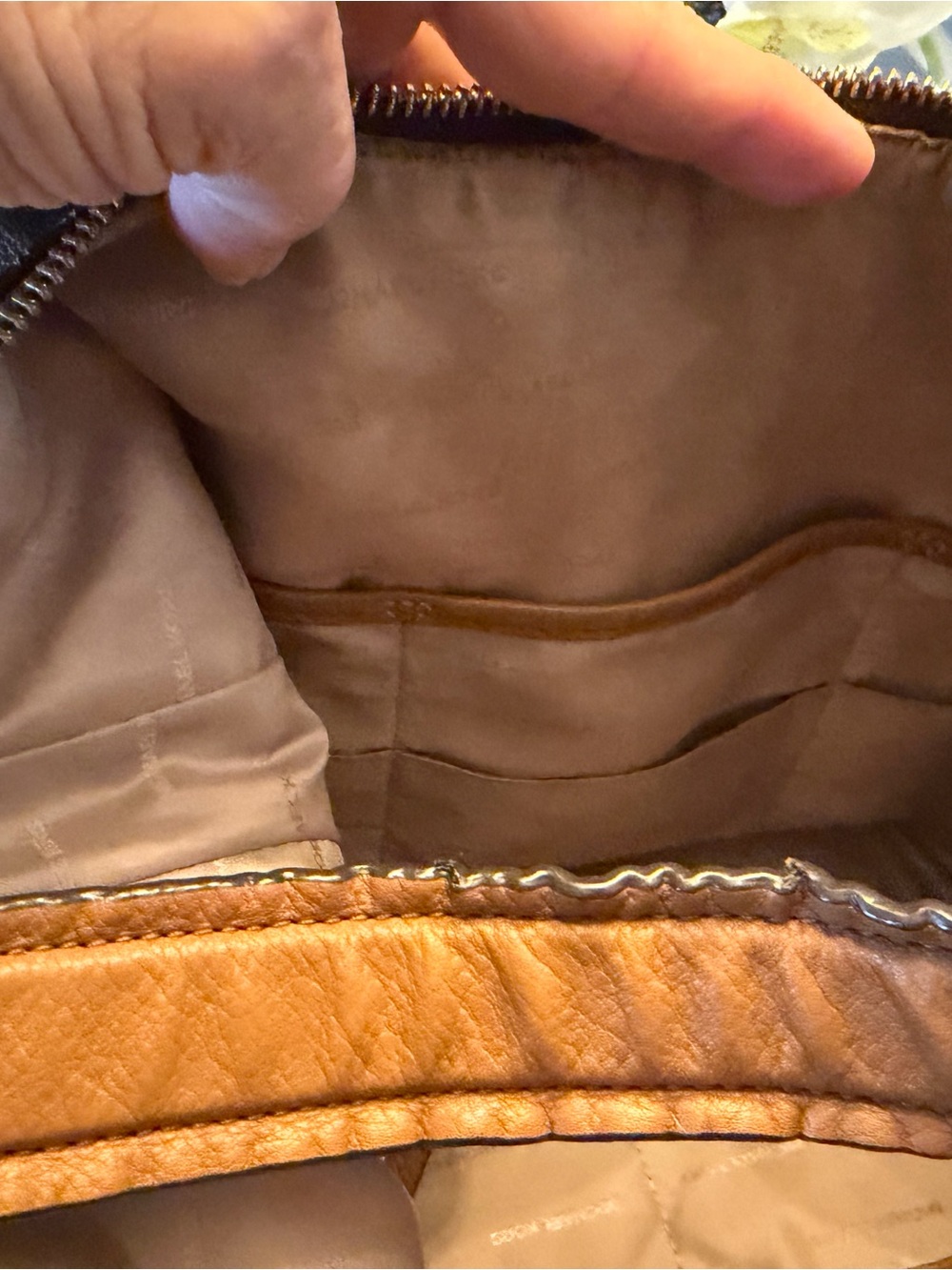 Michael Kors Brown & Tan Logo Hobo with Tassel - Picture 11 of 11